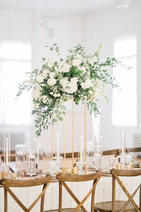 White Flowers- Eucalyptus Greenery