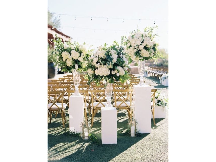 White Flowers- Eucalyptus Greenery