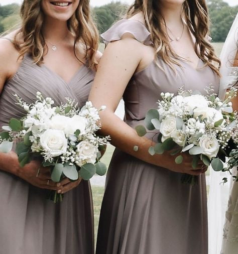 White Flowers- Eucalyptus Greenery