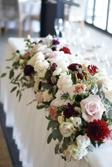 Burgundy & Blush Wedding Flowers