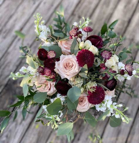 Burgundy & Blush Wedding Flowers