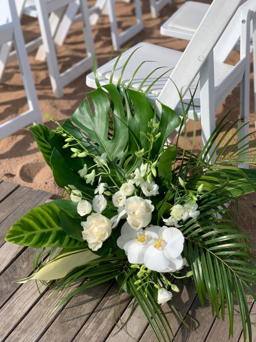 White Flowers- Tropical Greenery