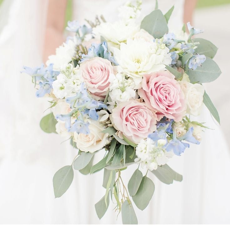 Blue, Blush, & White | Wedding Flowers