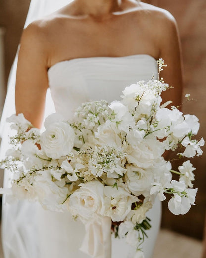 White Whimsical Flowers, No Greenery