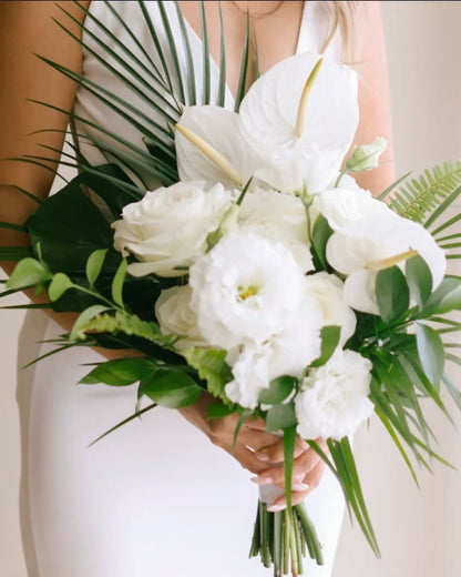 White Flowers- Tropical Greenery