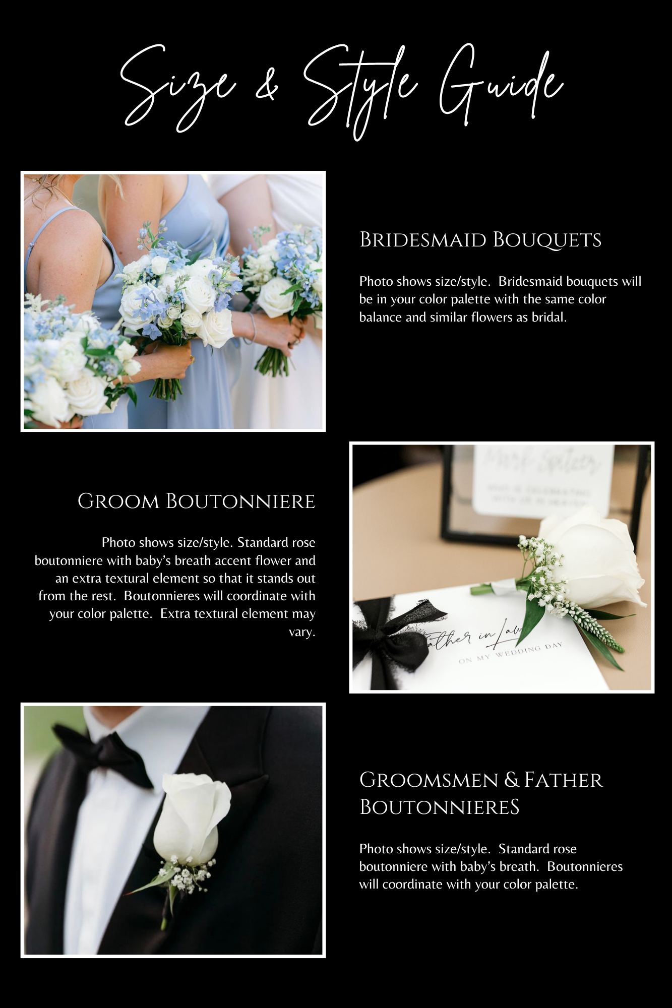 White & Blue Wedding Flowers