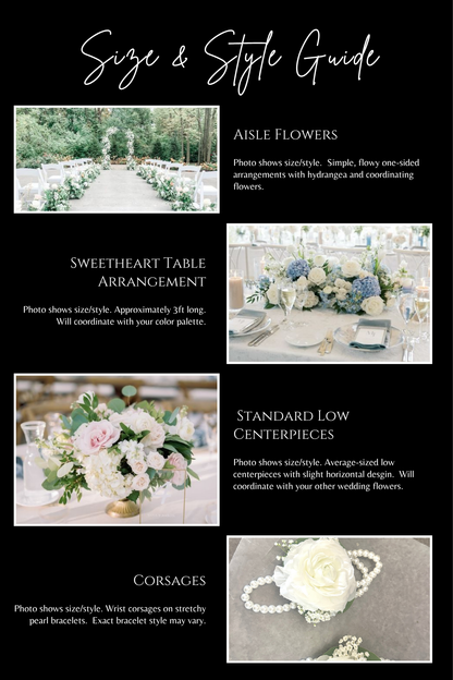 White & Blue Wedding Flowers