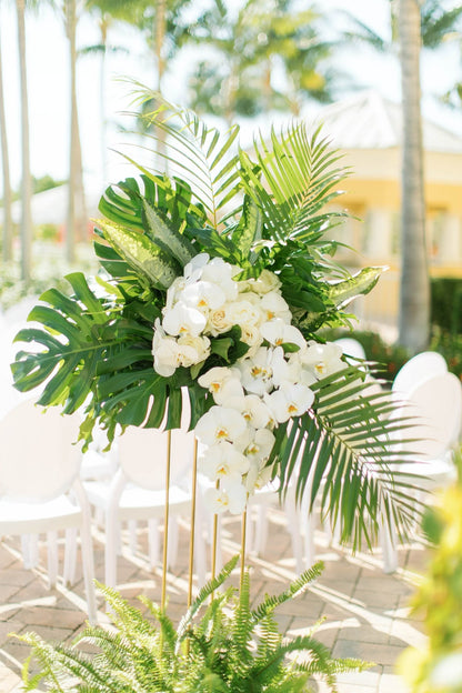 White Flowers- Tropical Greenery