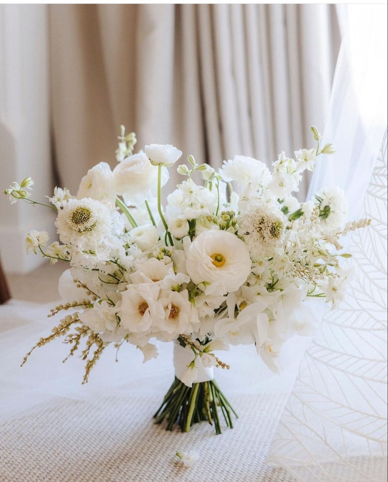 White Whimsical Flowers, No Greenery