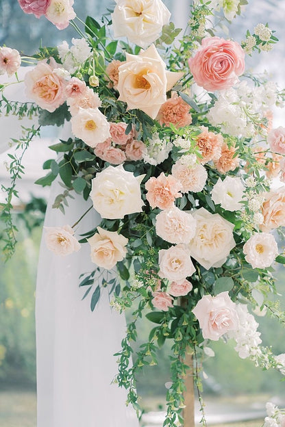 Peach, White and Blush Wedding Flowers