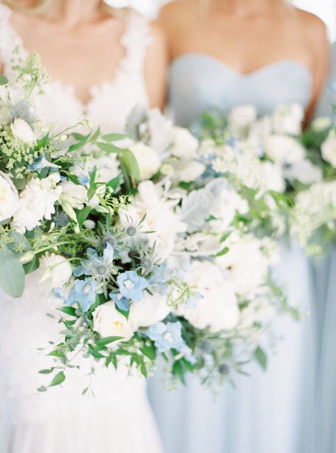 White & Blue Wedding Flowers
