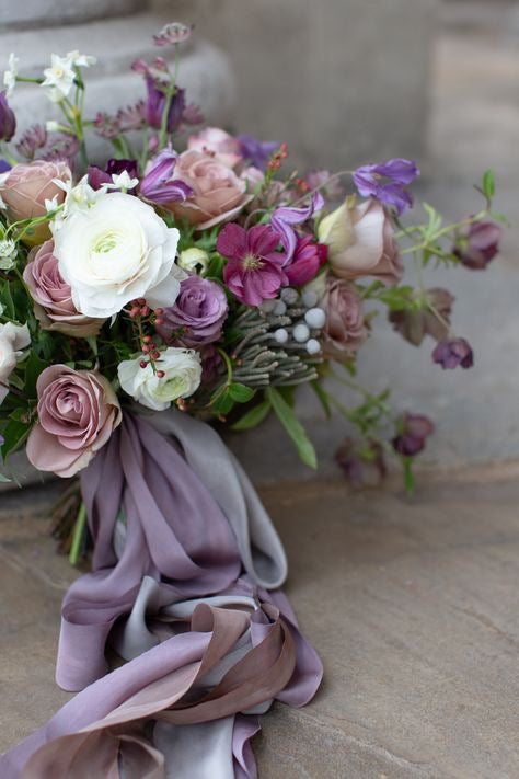 Shades of Purple & Plum Wedding Flowers