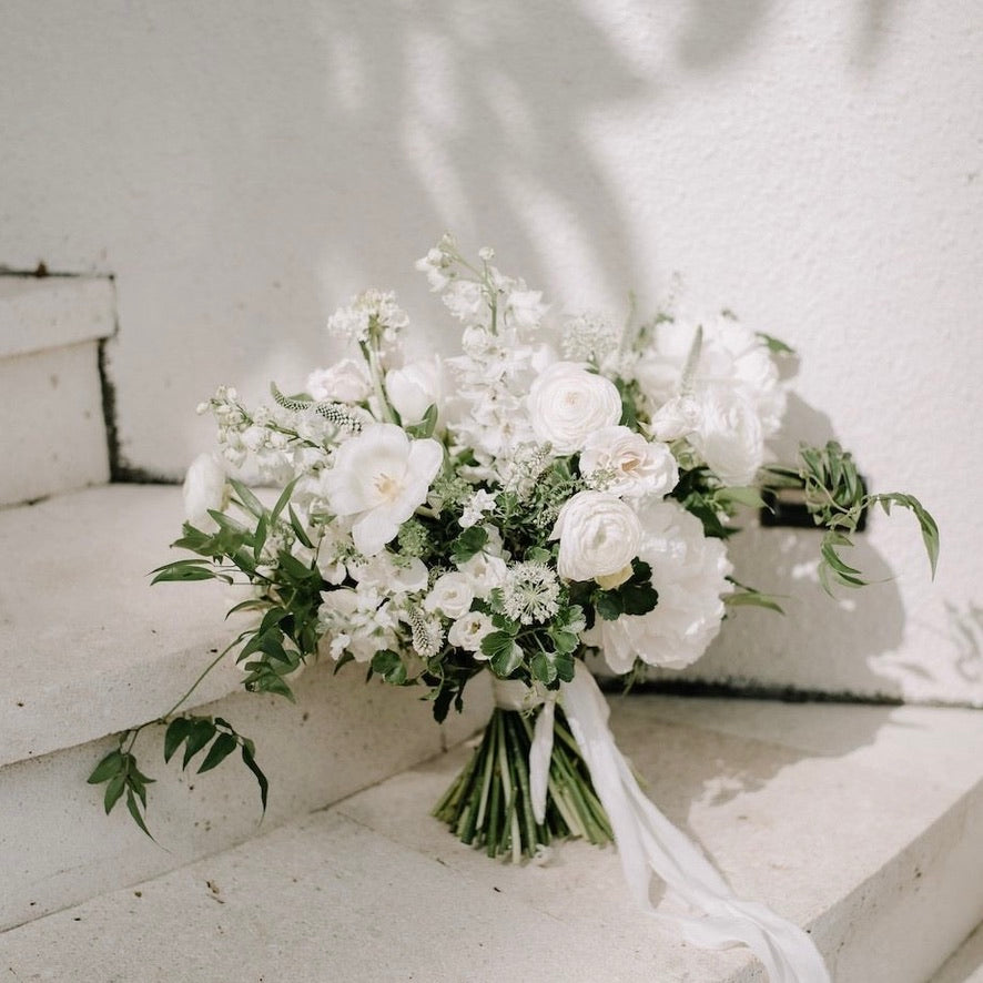 White Flowers- Darker Greenery