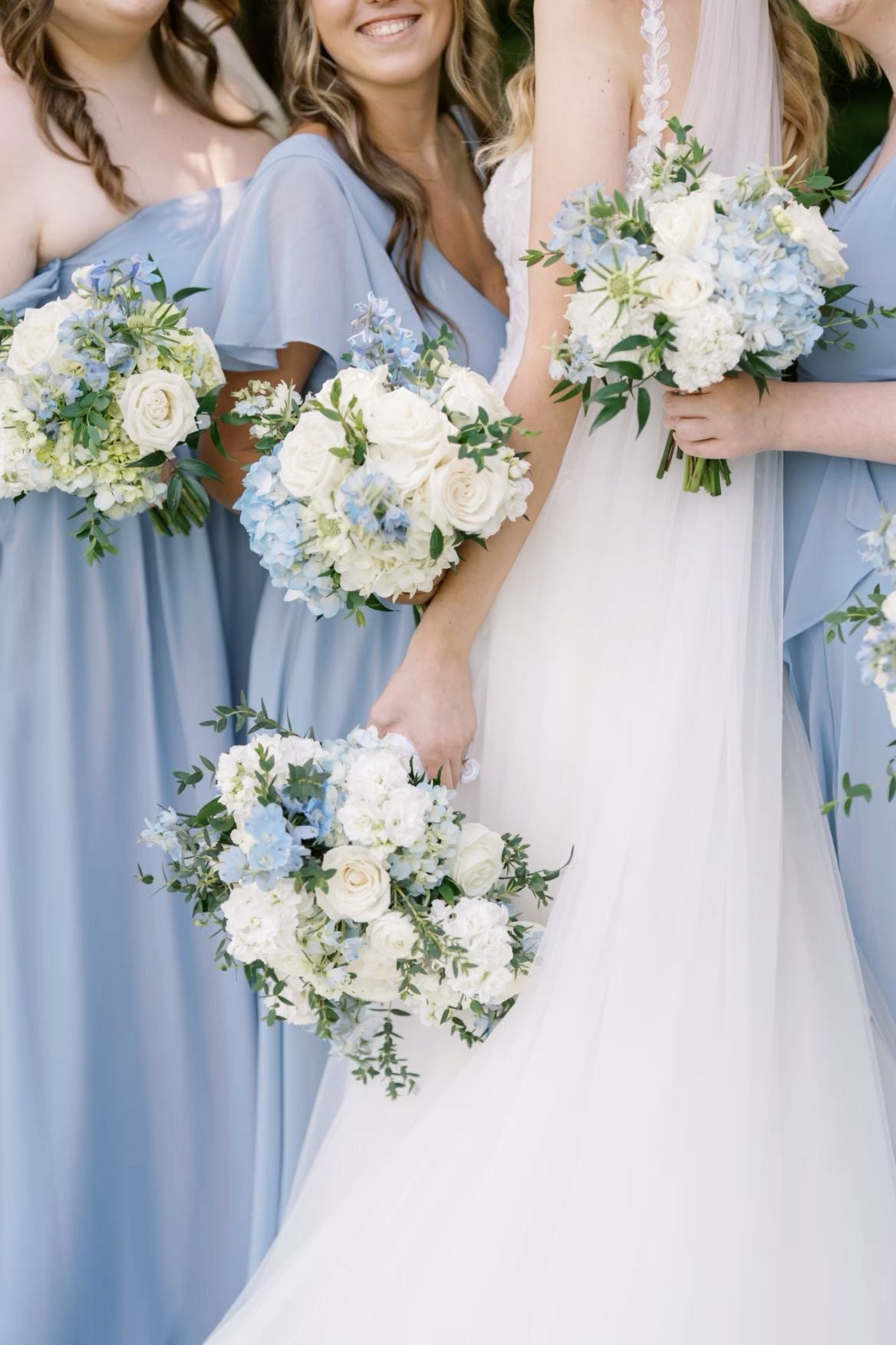 White & Blue Wedding Flowers