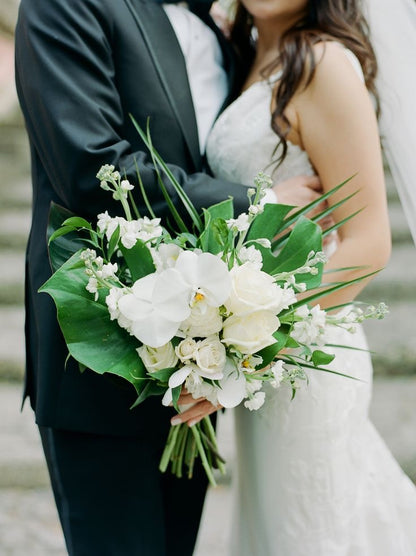 White Flowers- Tropical Greenery