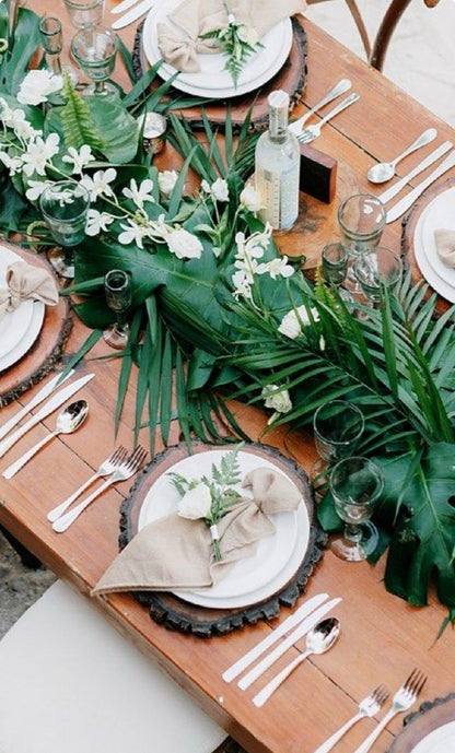 White Flowers- Tropical Greenery
