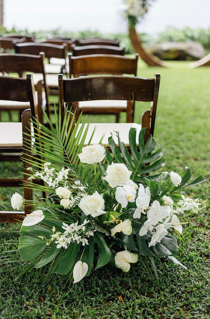 White Flowers- Tropical Greenery