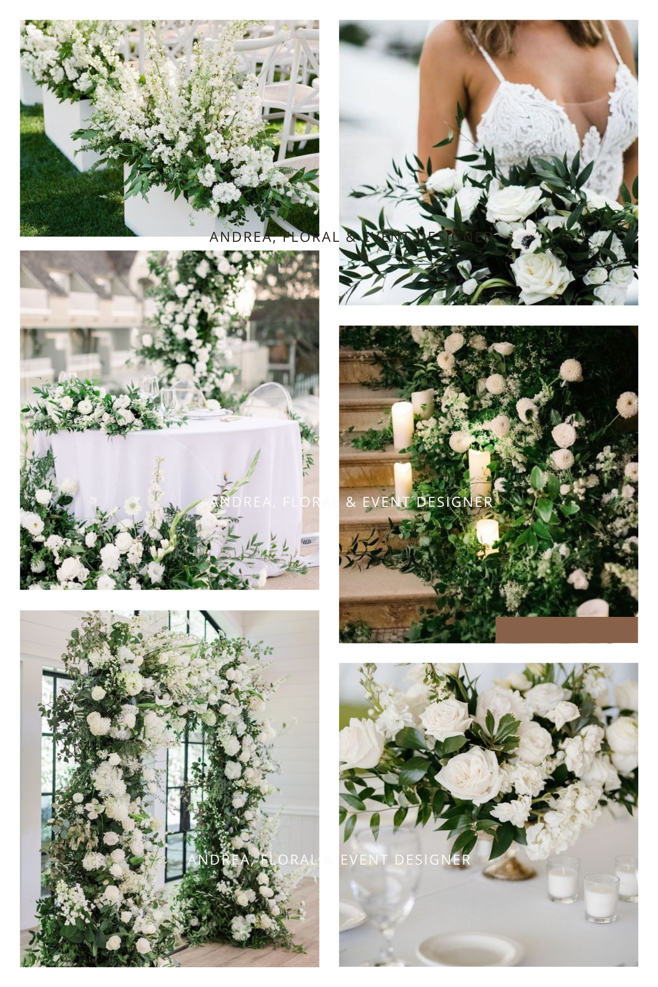 White Flowers- Darker Greenery