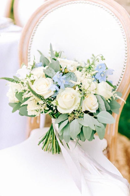 White & Blue Wedding Flowers