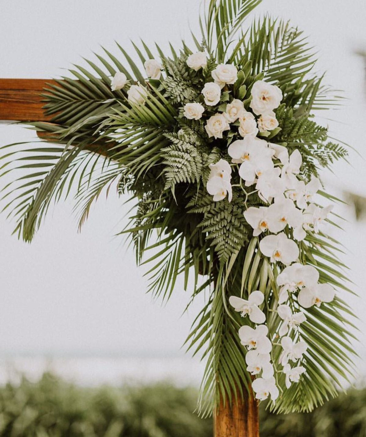 White Flowers- Tropical Greenery