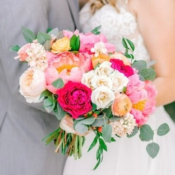 Pinks and Coral Wedding Flowers