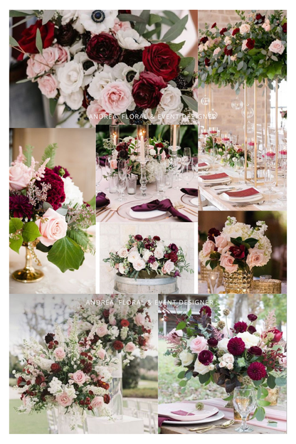 Burgundy & Blush Wedding Flowers