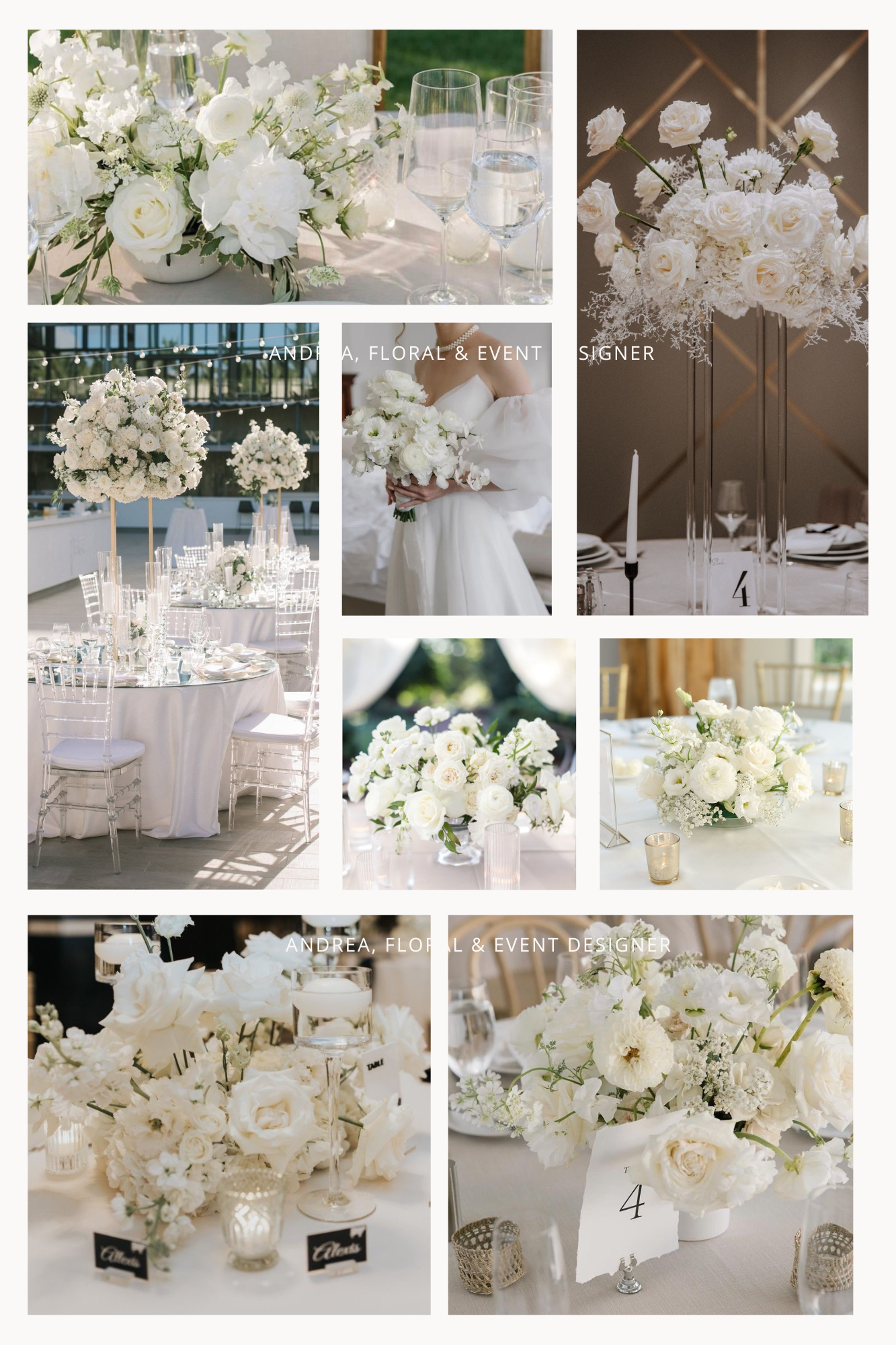 White Whimsical Flowers, No Greenery