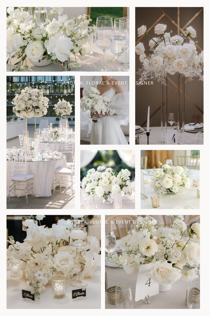 White Whimsical Flowers, No Greenery