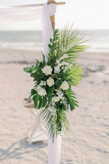 White Flowers- Tropical Greenery