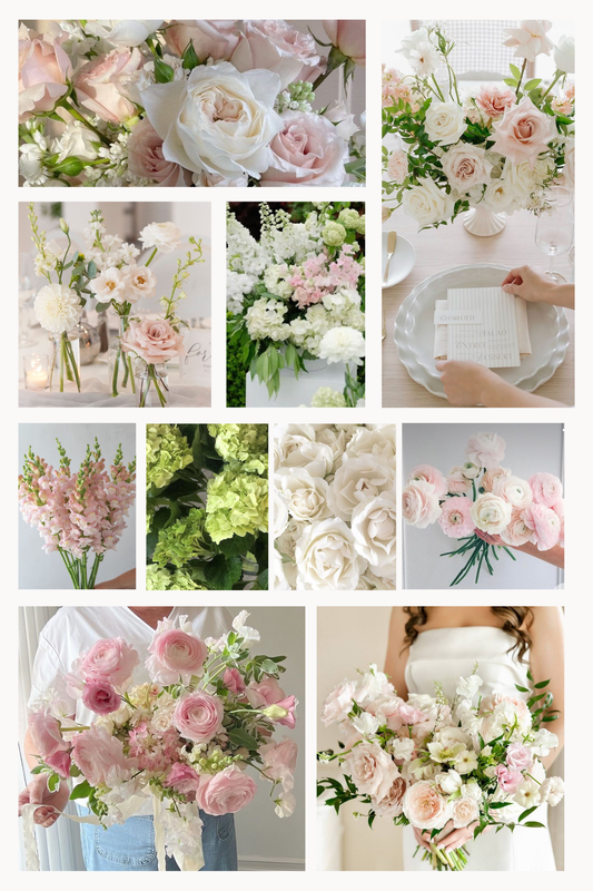Whimsical Pink & Green Flowers with Greenery
