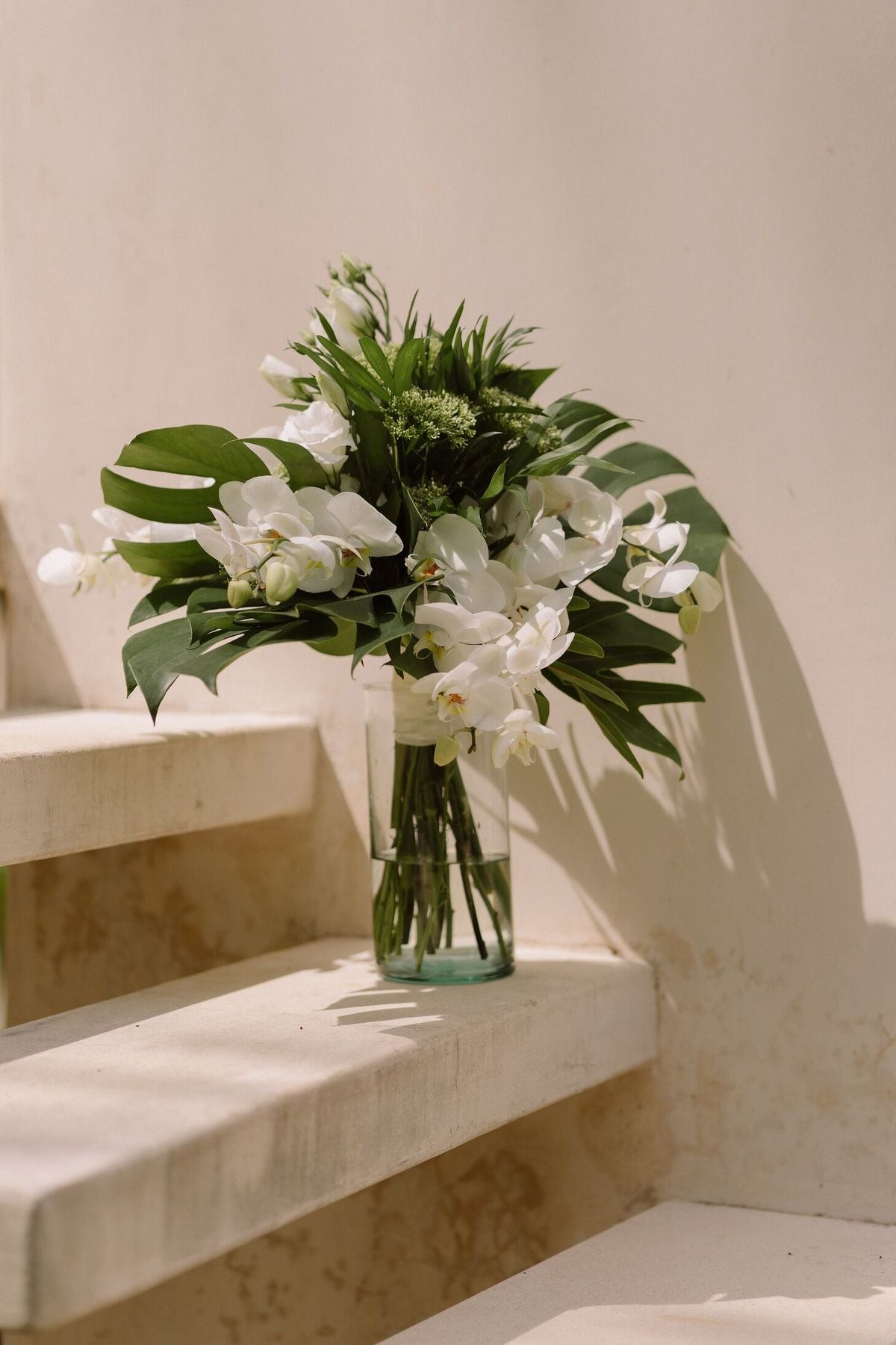 White Flowers- Tropical Greenery