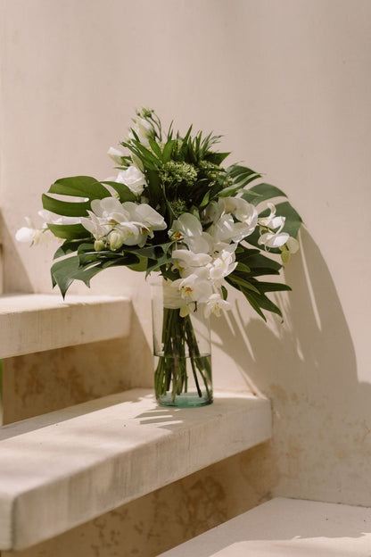 White Flowers- Tropical Greenery