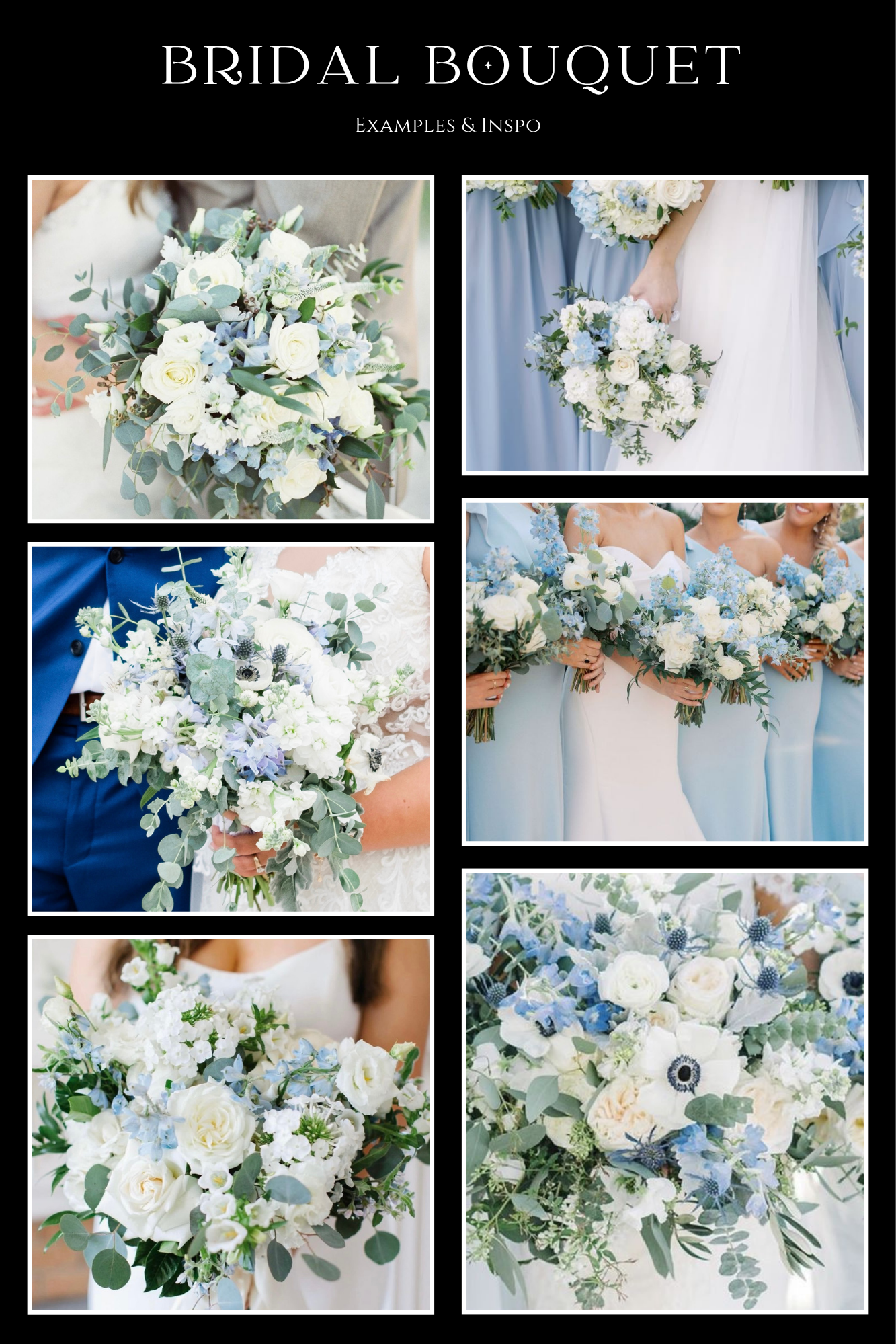 White & Blue Wedding Flowers