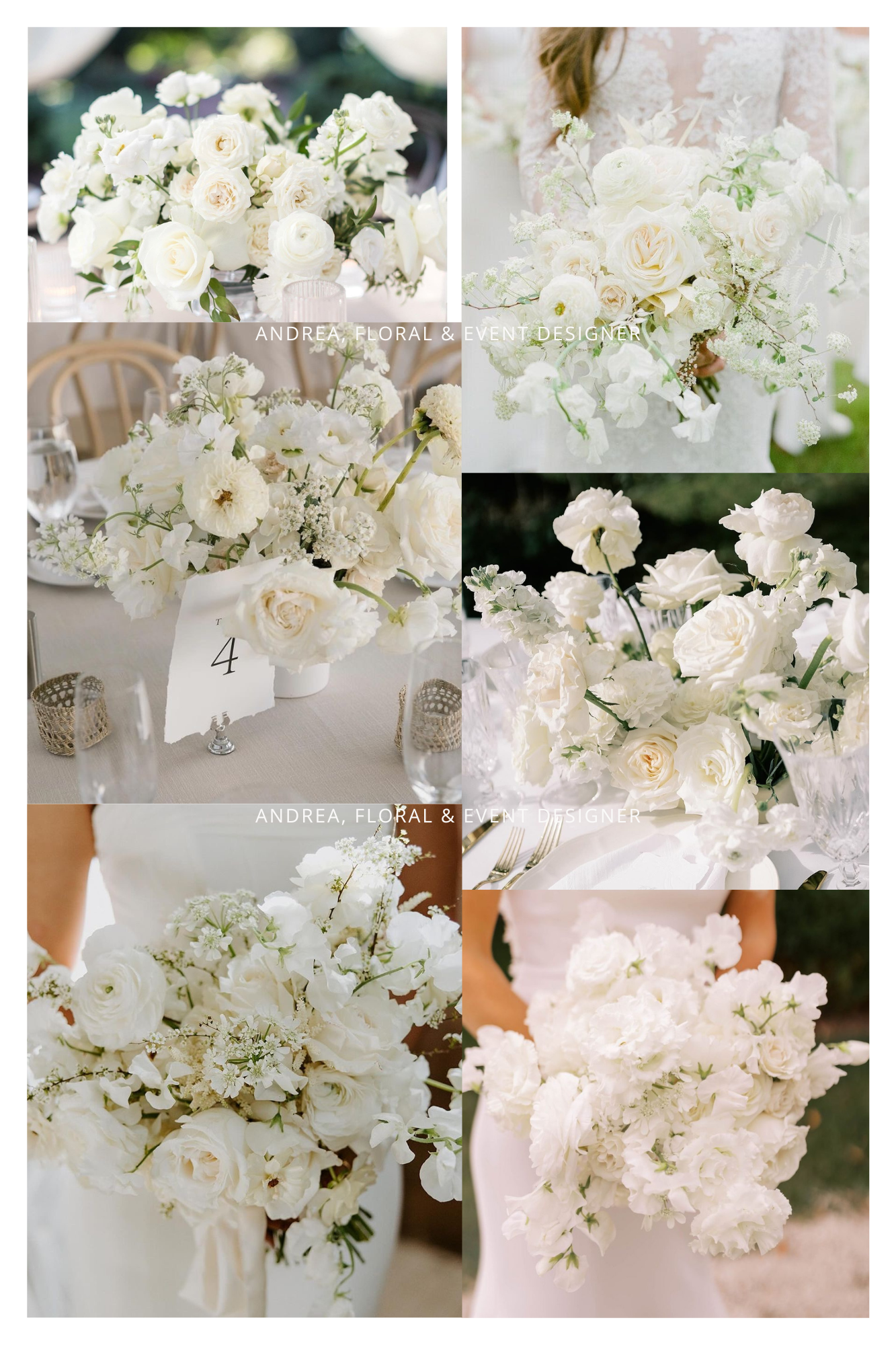 White Whimsical Flowers, No Greenery