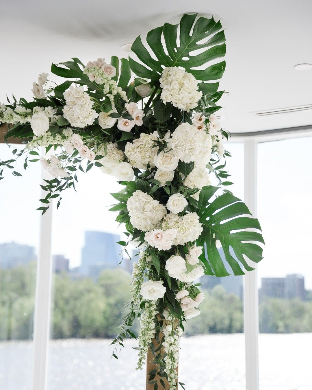 White Flowers- Tropical Greenery