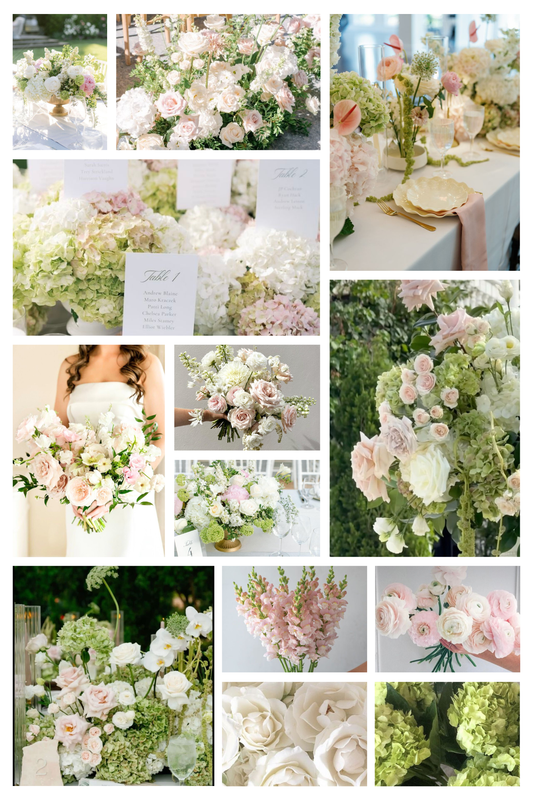 Modern Pink & Green Wedding Flowers