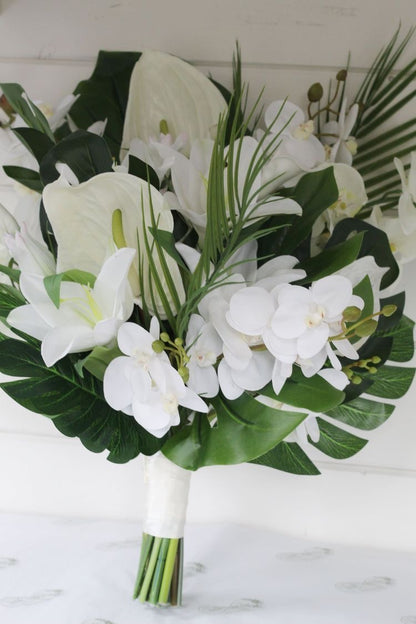White Flowers- Tropical Greenery
