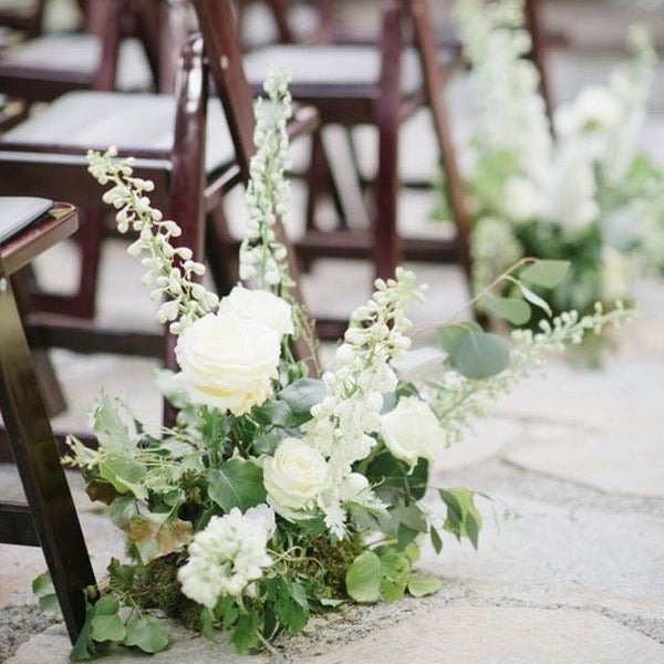 White Flowers- Eucalyptus Greenery