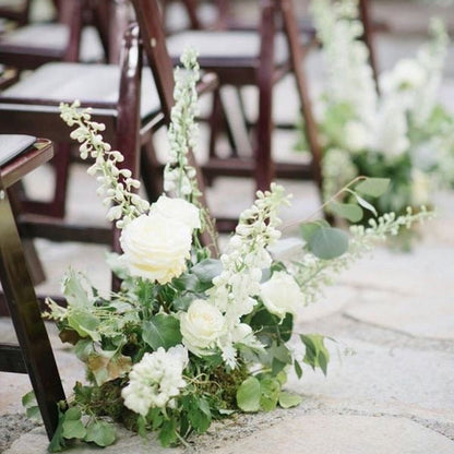 White Flowers- Eucalyptus Greenery