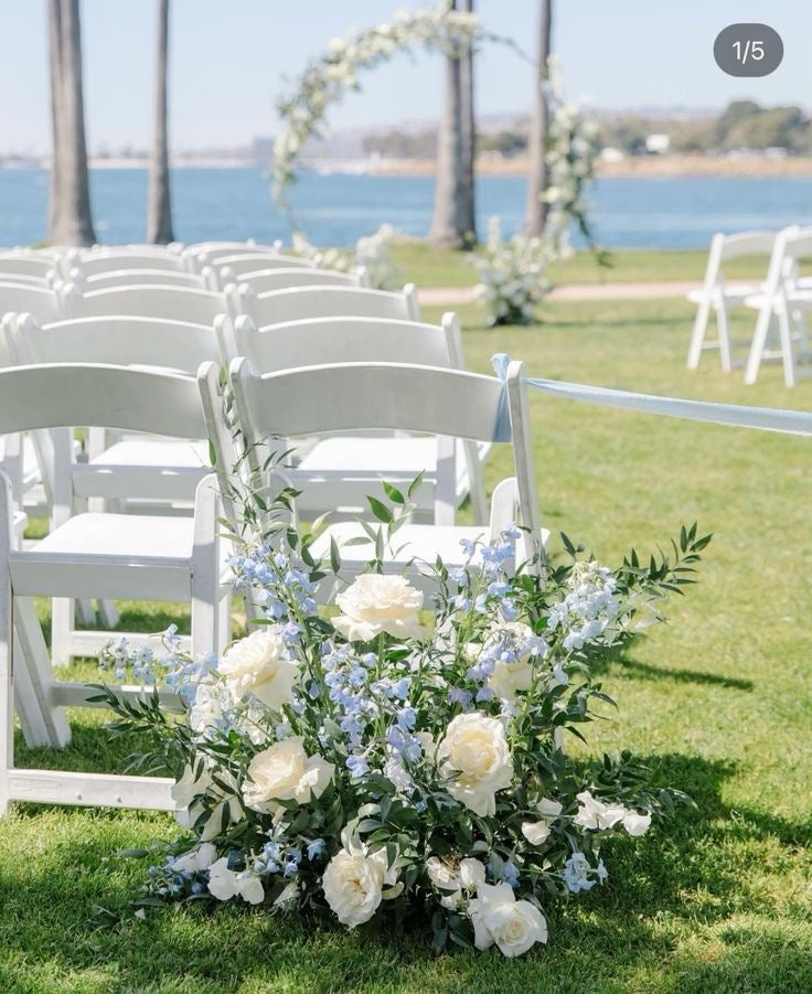 White & Blue Wedding Flowers
