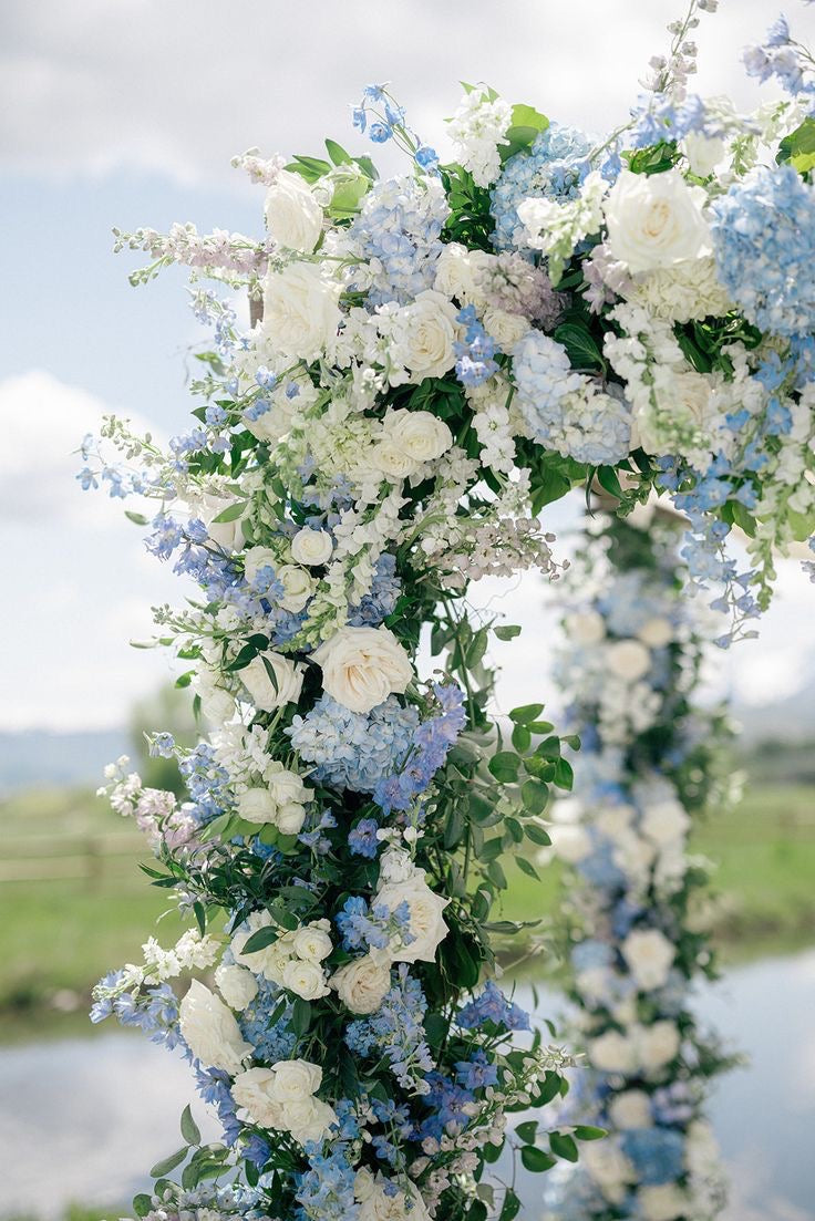 White & Blue Wedding Flowers