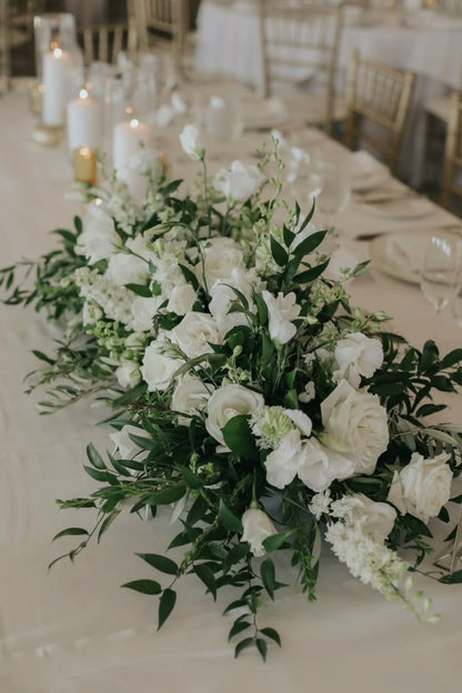 White Flowers- Darker Greenery