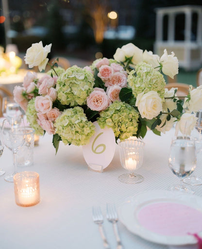 Modern Pink & Green Wedding Flowers