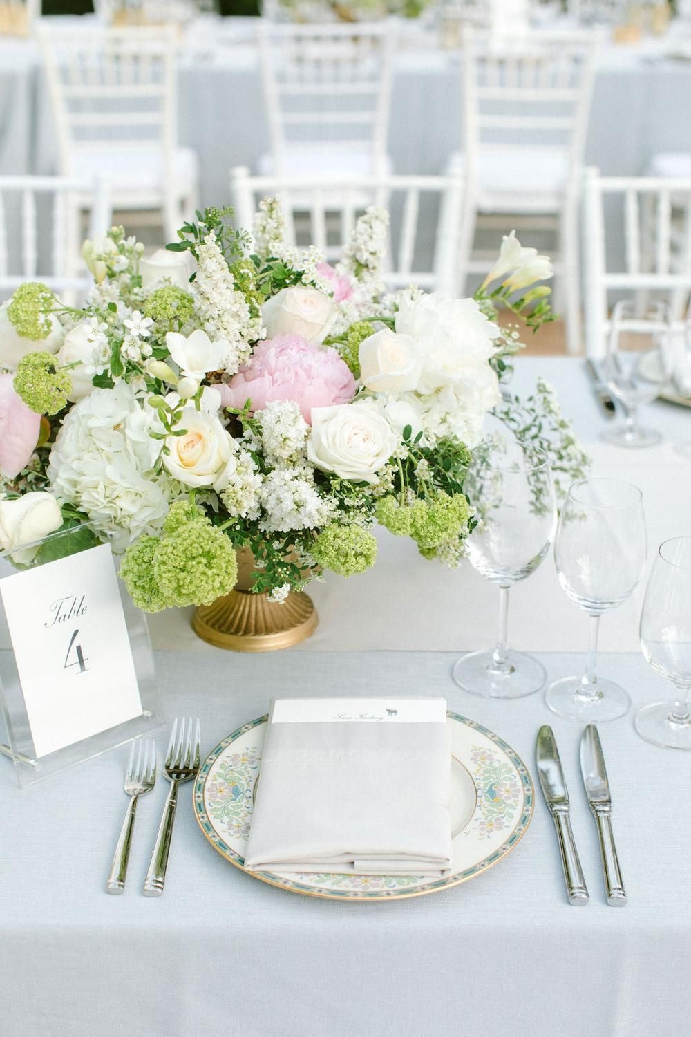 Whimsical Pink & Green Flowers with Greenery
