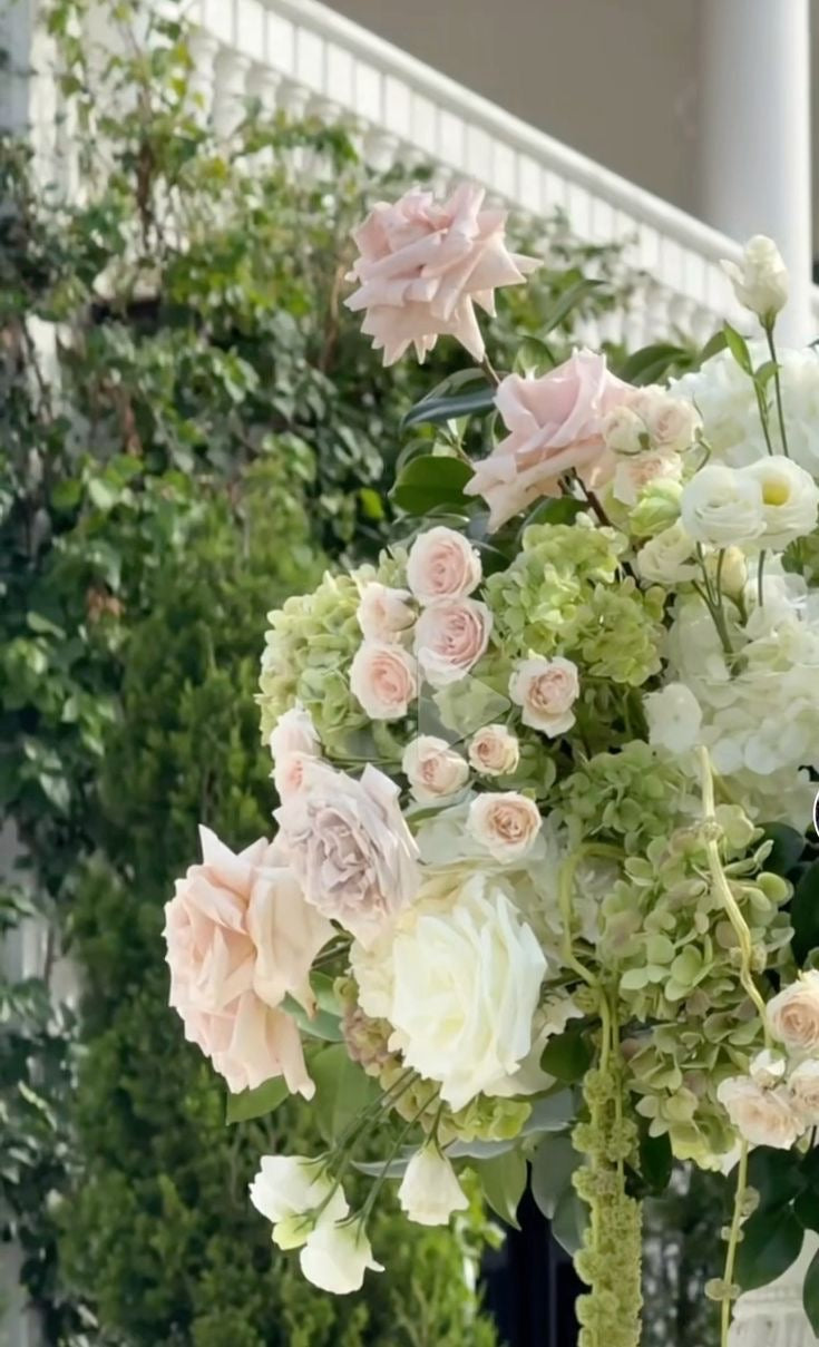 Modern Pink & Green Wedding Flowers
