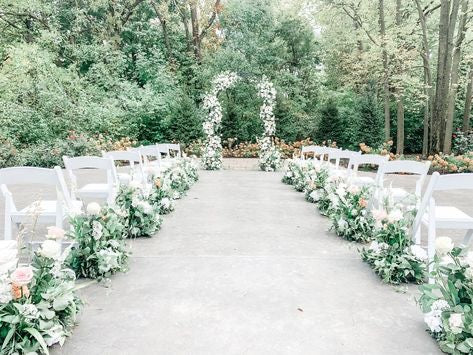 White Flowers- Eucalyptus Greenery