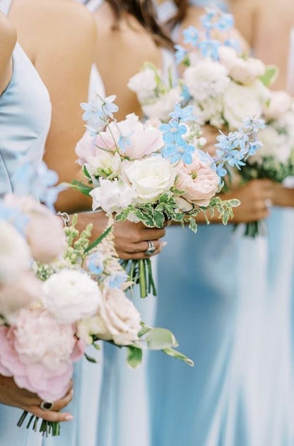 Blue, Blush, & White | Wedding Flowers