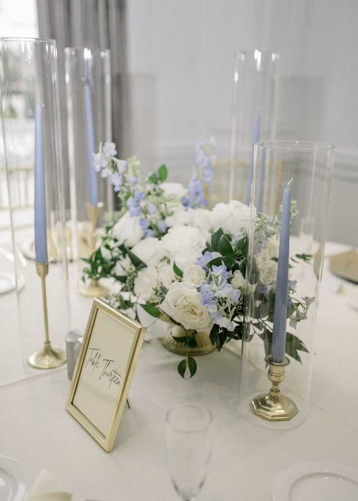 White & Blue Wedding Flowers