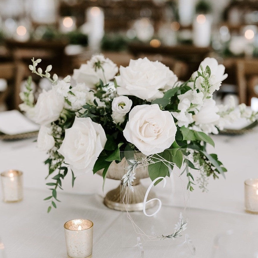 White Flowers- Darker Greenery