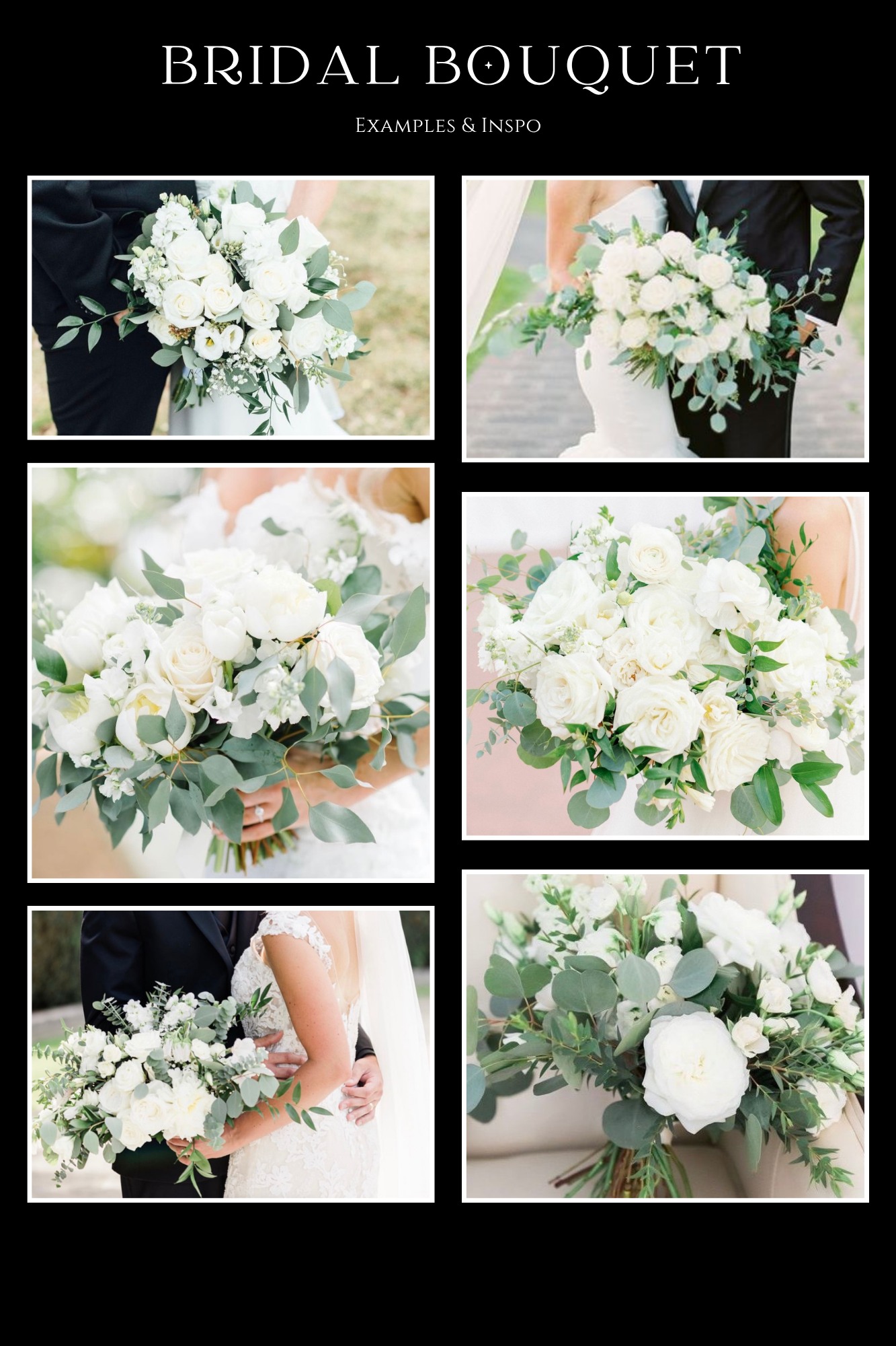 White Flowers- Eucalyptus Greenery
